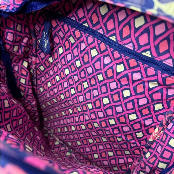 Vera Bradley Large Backpack. Pink and purple floral pattern - Picture 7 of 12
